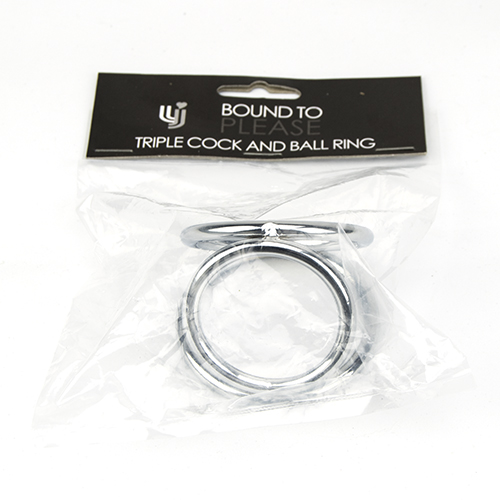 n10456-bound-to_-please-triple-cock-and-ball-ring-4 Bound to Please Metal Love Ring