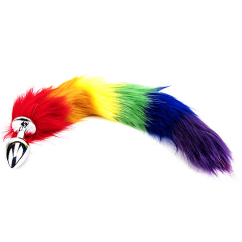 n10780-furry-fantasy-rainbow-tail-butt-plug-3_1 Tail Butt Plug - Gay Sex Toys