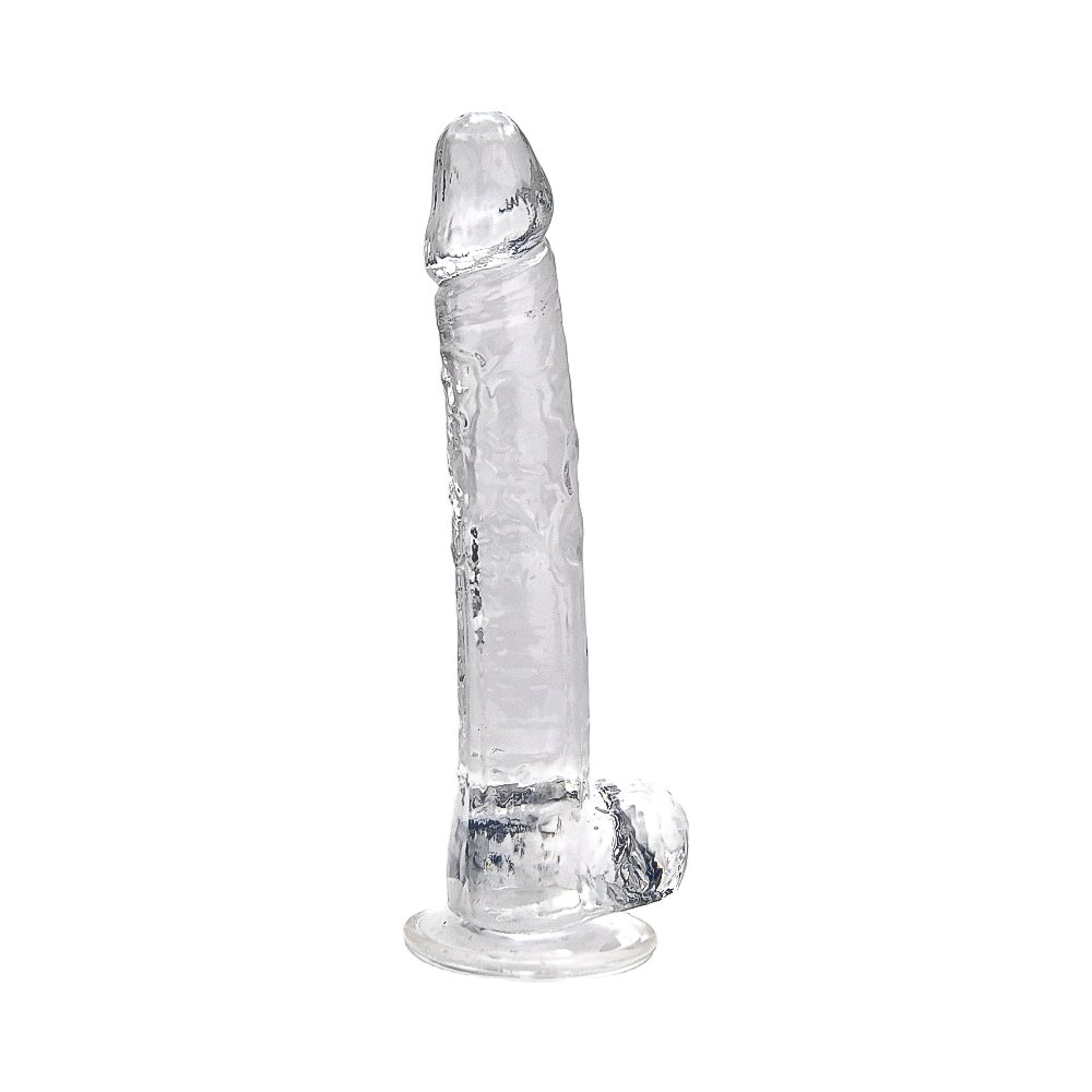 n12189-loving-joy-11-inch-dildo-with-balls-clear-2